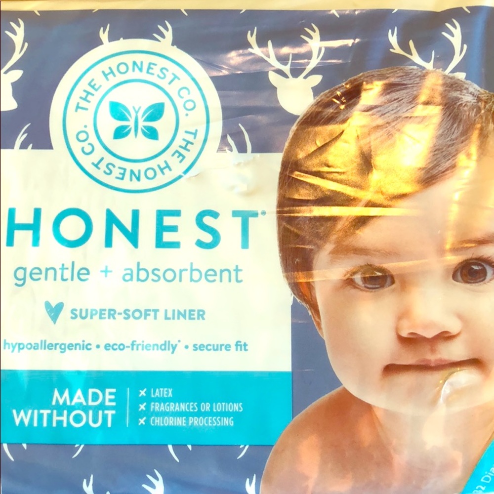 Honest Company diapers “oh deer” print size 2